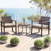 Set di mobili da giardino in polyrattan COSTWAY, set da Anteprima dell’immagine prodotto 2