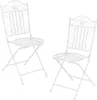 Bistro set 'Biella' 3-dielny skladací kovový biely Náhľad obrázku produktu 2