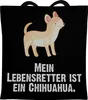 Mr. & Mrs. Panda Tote Bag Chihuahua Lebensretter - Schwarz Produktbild-Vorschau 1