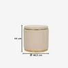 Pouf met opbergruimte, Polyurethanleerlook, diameter 46,5 x Productafbeelding-voorbeeld 13