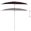 vidaXL Demi-parasol avec mât 180x90 cm rouge bordeaux Voir les images du produit 4
