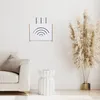 A router storage box is mounted on a white wall, next to a sofa and a decorative plant. Anteprima dell’immagine prodotto