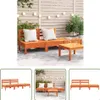 The Living Store Gartensofa 3-Sitzer Wachsbraun Massivholz Produktbild-Vorschau 1