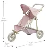 Olivia's Little World Růžový kočárek pro panenky s puntíky Náhled obrázku produktu 6