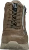 A close-up, front view of a brown bootie. Produktbild-Vorschau