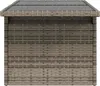 A front view of a poly rattan garden table with a glass top. Produktbild-Vorschau