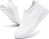 Laufschuhe Damen Slip-On Sneaker Atmungsaktiv Mesh Weiß Produktbild-Vorschau 1