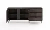 Kommode Veris 195 cm Eiche Dunin + Schwarz mit geriffelter Produktbild-Vorschau 5
