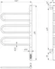 Koupelnový radiátor elektrický Fluger 78W 82x46cm 3 Náhled obrázku produktu 16
