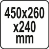 Yato YT-09183, 450 mm, 260 mm, 240 mm, 1 kusov Náhľad obrázku produktu 10