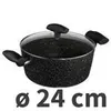 Kochtopf, Aluminiumtopf mit Marmorbeschichtung Ø 24 cm + Produktbild-Vorschau 2