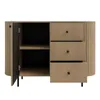 AX LIVING Commode Halay chene Cremona, 1 porte et 3 tiroirs Voir les images du produit 2