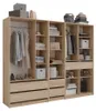 Šatní skříň Vicco Elmo Sonoma 100 x 200 cm Sada 3 kusů, Náhled obrázku produktu 6