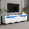 Meuble TV Merax ultrabrillant au design incurvé et Voir les images du produit 1