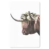 MuchoWow® Mauspad Mousepad Schottischer Highlander - Blumen Produktbild-Vorschau 1