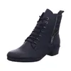 A studio shot of a black women's boot. Voir les images du produit