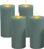 Candele LED Relaxdays, set da 4, A x P: 18 x 7,5 cm, fiamma Anteprima dell’immagine prodotto 1