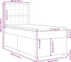 vidaXL Boxspringbett mit Matratze Taupe 100x200 cm Stoff Produktbild-Vorschau 8