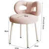 Schminkhocker, Bow Shape Rücken Dressing Stuhl, Sitzhocker Produktbild-Vorschau 2