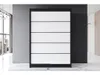 Easy4You P4 150 cm Schwarz/Weiß Schiebetüren Kleiderschrank Produktbild-Vorschau 3