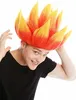 A young person wearing a spiky, flame-like wig. Produktbild-Vorschau