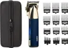 A hair clipper set including the clipper, a storage case, and various attachment combs, displayed against a white background. Produktbild-Vorschau