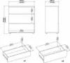 Kommode - Weiß 40x76,8x83,7h cm Produktbild-Vorschau 3
