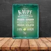 Metallschild mit Spruch: Raupe müsste man sein. Fressen ... Produktbild-Vorschau 4
