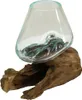 Vase Wurzelglas Teelichthalter Glasvase Glas Deko Unikat Produktbild-Vorschau 2