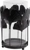 TrendLine Deko Windlicht Metall 16 cm schwarz Gingko Produktbild-Vorschau 2