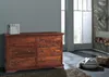 MASSIVMOEBEL24 Kommode Akazie 145x58x90 nougat lackiert Produktbild-Vorschau 5
