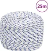 vidaXL Lodné lano biele 8 mm 25 m Polypropylén Náhľad obrázku produktu 6