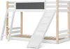 MODFU Kindebett 90×200/90×190 cm Etagenbett mit Rutsche und Produktbild-Vorschau 11