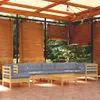 vidaXL 9-tlg. Garten-Lounge-Set mit Grauen Kissen Kiefer Produktbild-Vorschau 2