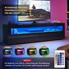 SONNI Mobili TV ribassati nero lucido con illuminazione a Anteprima dell’immagine prodotto 7