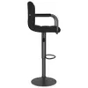 Barhocker Samt Schwarz 48 x 47 x (90-111) cm drehbar Produktbild-Vorschau 4