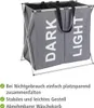 WENKO Wäsche Sammler DUO Grau 120 L Korb 2 Fächer Truhe Produktbild-Vorschau 3