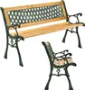 Two garden benches, one larger and one smaller, are displayed against a white background. Podgląd zdjęcia produktu
