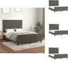 vidaXL Bettgestell mit Kopfteil Dunkelgrau 140x190 cm Samt Produktbild-Vorschau 1