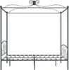vidaXL Rám postele se stříškou Grey Metal 180 x 200 cm Náhled obrázku produktu 3