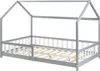 A children's house bed frame with a slatted base, shown from a side-front angle against a white background. Anteprima dell’immagine prodotto