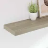 vidaXL Závesné police 2 ks Dubový vzhľad 80x23,5x3,8 cm MDF Náhľad obrázku produktu 4