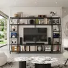TV-Wand mit 6 Ablagen, Großes TV-Schrank, TV-Wandrahmen, Produktbild-Vorschau 1