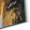 DEQORI Hybrid Leinwand Bild 60x30 cm 'Goldener Blick' Produktbild-Vorschau 5