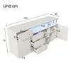STILVORA Sideboard mit LED und Acryl-Stützen, Kommode mit 4 Produktbild-Vorschau 7