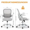 Bürostuhl – Ergonomischer Sitz – Sessel mit 90° klappbarer Produktbild-Vorschau 3