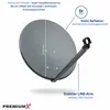 PremiumX PXS80 Satellitenschüssel 80cm Stahl Anthrazit Produktbild-Vorschau 2