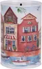 Clayre & Eef Spardosen Ø 10x15 cm Blau Metall Häuser Produktbild-Vorschau 1