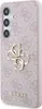 A pink Guess phone case with a gold logo and the word 'GUESS' printed on it. Produktbild-Vorschau