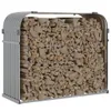 vidaXL Wiata na drewno opałowe jasnoszara 120x45x100 cm Podgląd zdjęcia produktu 3